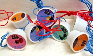 10 Ice Cream Cups Necklace Charms Vending Machine Toy - Picture 1 of 1