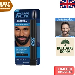 Hypoallergenic 1-Step Grey Coverage for Beard and Brows - Real Black Shade - Picture 1 of 10