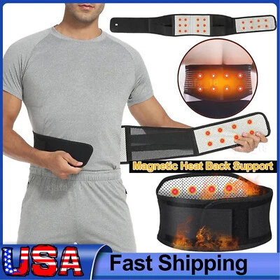 Adjustable Lower Back Brace Lumbar Support for Men Women Waist Belt Pain Relief - Image 1 of 4