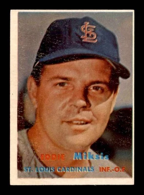 1957 Topps #350 Eddie Miksis   EXMT/EXMT+ X3273652 - Image 1 of 2