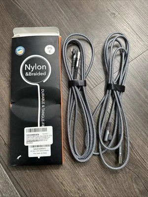 USB Type C iPhone 16 Pro Max Charger Cable Right Angle [2-Pack,6.6FT] 3.1A Fa... - Image 1 of 3