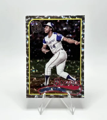 2024 Topps Series 2 - Hank Aaron 1989 Topps Baseball Foil #89B2-2 Braves - Image 1 of 2