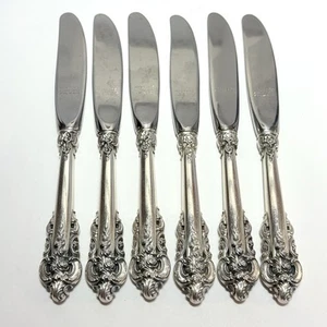 Juego de 6 cuchillos de mantequilla Wallace Grande barrocos con mango de plata de ley de 6 1/4" - Imagen 1 de 4