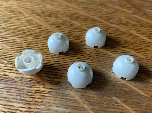 LEGO BRICK ROUND 2x2 WHITE Dome Top (5 pieces) #553 Parts - Picture 1 of 2