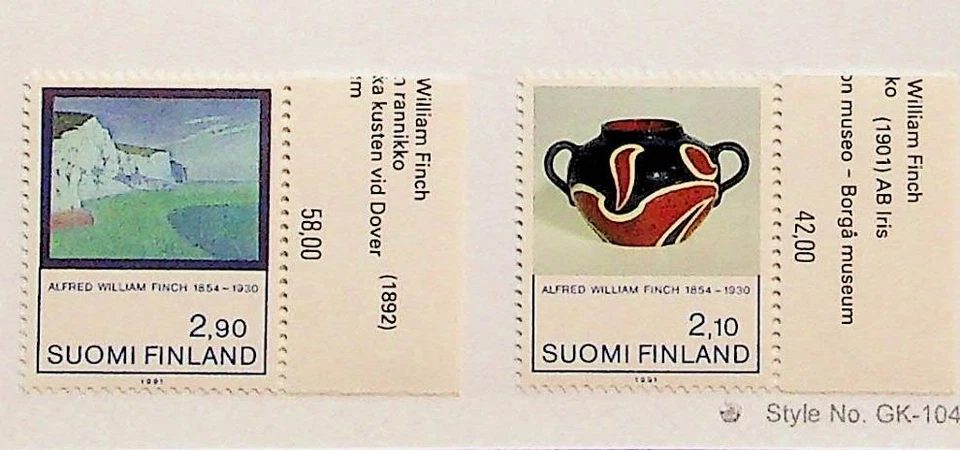 FINLANDIA Sc 868-9 NH EDICIÓN DE 1991 - ARTE - (FMJ25) Foto 1 de 1