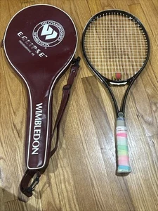 WIMBLEDON ECLIPSE 98 TENNIS RACQUET 4 1/4" LEATHER GRIP GRAPHITE FIBRE Cover - Picture 1 of 8