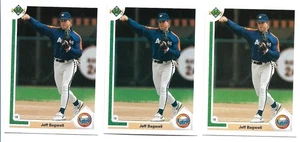 Lot of 3 Jeff Bagwell 1991 Upper Deck Rookie #755 - Houston Astros   HOF - Picture 1 of 2