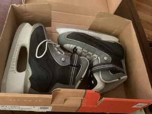 Vintage rari pattini da hockey Nike Flexposite uomo TUUK Blade taglia 8 nero/grigio Swoosh - Foto 1 di 10