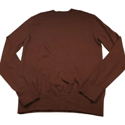 AllSaints Womens Brown 100% Merino Wool Long Sleeve Sweater Crew Neck Large - Image 1 of 4