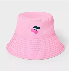 Girls' Cherries Reversible Bucket Hat - Cat & Jack Pink: UPF 50+ Lightweight, - Picture 1 of 2