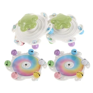 4 Stück Vogelspielzeug für Sittiche - Interaktiver Spinner Papagei mit Glocken - Bild 1 von 12