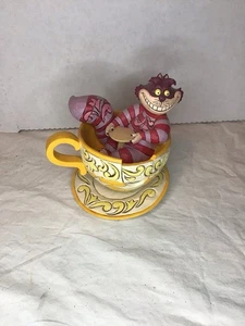 Jim Shore Cheshire Cat Tea Cup Figurine Mad Tea Party Disney Parks-Has Tiny Chip - Picture 1 of 8
