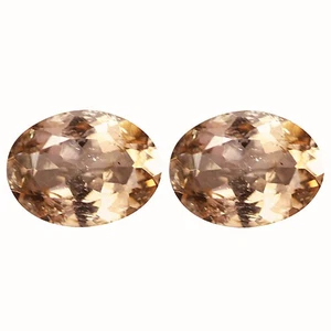 1.86 Ct VVS [2Pcs Pair] Wonderful Oval 7.9 x 6.6 MM Pink 100% Natural Morganite - Picture 1 of 4