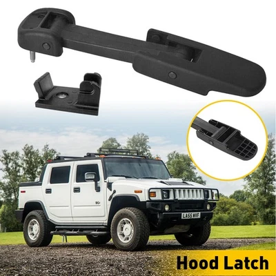 Para GMC C4500 C5500 C6500 C7500 C8500 2003-2009 Topkick 1X Pestillo de bloqueo de capó negro Foto 1 de 4