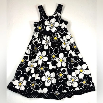 Maxi Vestido Solero GYMBOREE Niñas’ Bee Chic Line Floral Lunares Preppy Talla 8 Foto 1 de 4