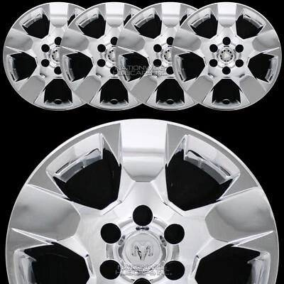 4 fits Dodge Ram 1500 Truck 2019-2025 Chrome 18" Wheel Skins Hub Caps Rim Covers - Image 1 of 4