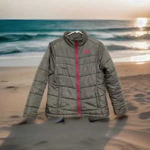 The North Face gefütterte Jacke Mädchen grau und rosa Mädchen LG 14/16 Large CXN7 - Bild 1 von 23