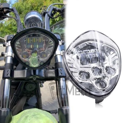LED Motorcycle Chrome Headlight Hi/Lo For Victory Cross Country Kingpin Vegas - Image 1 of 4