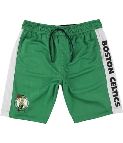 Tommy Hilfiger Mens Boston Celtics Athletic Workout Shorts, Green, Medium Cover