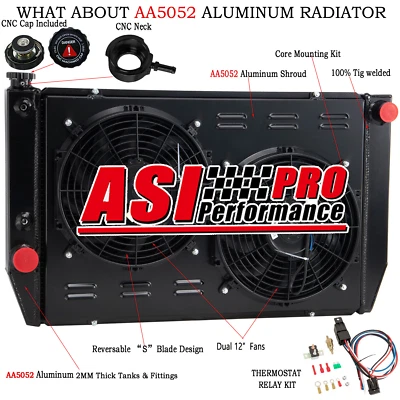 3Row Radiator+Shroud+Fan+Relay For Ford Falcon XD-XF V8 6cyl 1979-1986 AT MT, - image 1 of 4