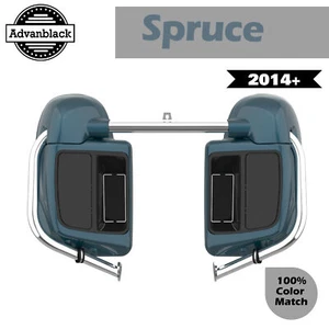 Fits 2014+ Harley Davidson Touring Advanblack SPRUCE Lower Vented Fairing - Picture 1 of 8
