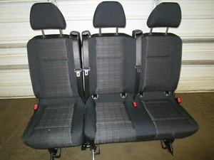 2016-2024 Mercedes Benz Metris Van Black Cloth 3-Passenger Split Bench Seat - Picture 1 of 12