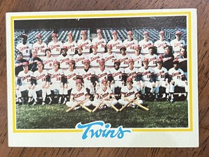 1978 Topps Baseball #451 - MINNESOTA TWINS Marked Team Checklist Card