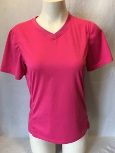 Diadora Women's Athletic Short Sleeve V-Neck Pink Top Size Medium - Picture 1 of 6