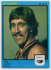 1982 AFL WAFL SCANLENS FOOTBALL CARD - 38 Tim GEPP (SUBIACO) MINT/NM