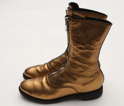 Guidi 310 Botas Militares Cremallera Frontal Cuero Caballo Mujeres Botas Talla 39-US 9 Dorado Foto 1 de 4