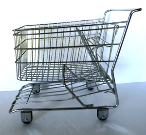 Kids Metal Baby Doll Toddler Shopping Cart Buggy Grocery Store Vtg Rolling - Picture 1 of 9