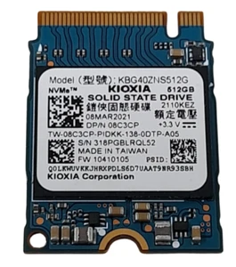 Kioxia KBG40ZNS512G 512GB NVMe M.2 SSD 80-89% Health Solid State Drive - Afbeelding 1 van 1