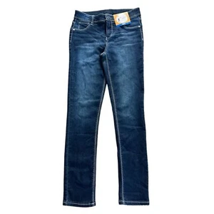 Kids Size 10/12 Dark Skinny Jeans Adjustable Waist - Picture 1 of 8