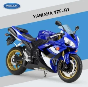 1:10 SCALE WELLY YAMAHA YZF R1 MOTORCYCLE GREAT FOR 6 INCH ACTION FIGURE VEHICLE - Picture 1 of 6