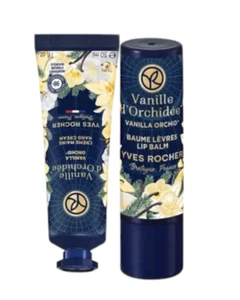 Yves Rocher Vanilla & Orchid Hand Cream Lip Balm Set Gift Limited Edition - Picture 1 of 1