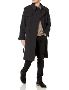 Mens Iconic Double Breasted Trench Coat with Zip-Out Liner and Removable Top ... - Picture 1 of 3