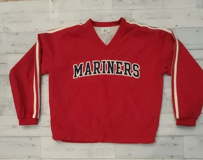 RARE Seattle Mariners Pullover Windbreaker Red  - Image 1 of 4