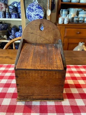 Antique Primitive Wooden Salt Box or Salt Cellar - Image 1 of 4