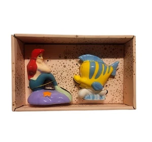 Disney Princess The Little Mermaid Salt & Pepper Shakers Ceramic NIB - Picture 1 of 4