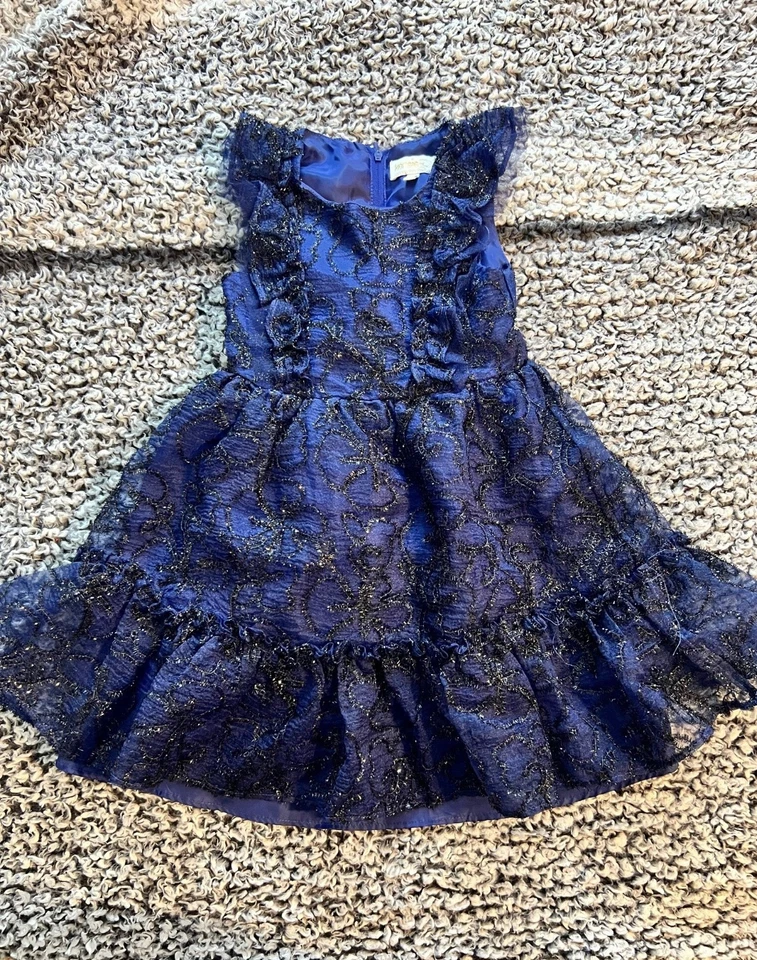 Vestido para niña Kensie azul y negro talla 5 Foto 1 de 4