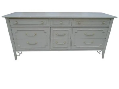 Cômoda Fretwork falsa bambu chinoiserie Thomasville Allegro Chippendale Regency - Imagem 1 de 4