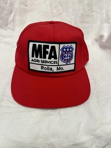 Sombrero de Camionero Parche De Colección Rojo MFA Agri Services Publicidad Sombrero Rolla, MO - Imagen 1 de 4