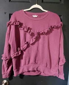 Suéter Arizona Jeans para mujer cuello redondo con rifas en morera L - Imagen 1 de 7