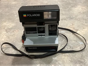 Vintage POLAROID SUN600 LMS LAND Camera Autofocus W/ Neck Strap - Picture 1 of 6