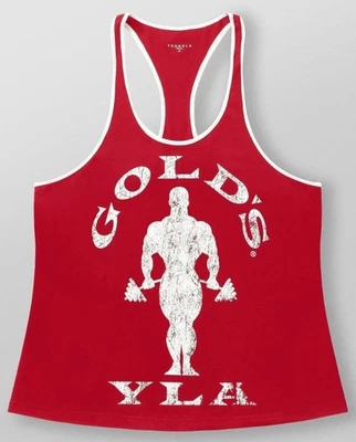 YLA x Gold's Timbre Tanque Retro Músculo Gimnasio Entrenamiento Entrenamiento Levantamiento XL Algodón ROJO *NUEVO EN CAJA* Foto 1 de 4