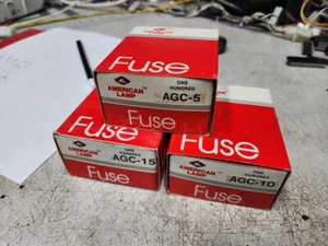 AGC-5 AGC-10 AGC-15 Fast Blow Glass Fuses 1 box of each - Picture 1 of 1