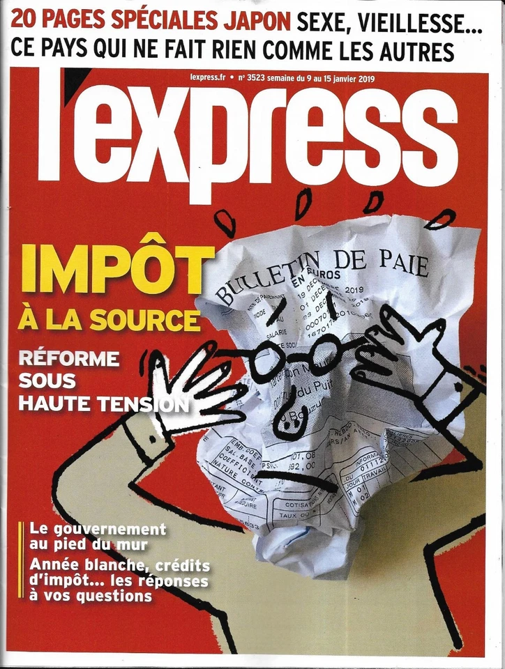 L'Express No 3523 09/01/2019 Tax À La Source_Japan _ F.Nyssen _Back Literary - Image 1 of 1