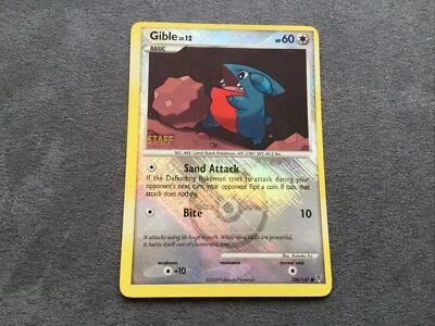 Pokemon Card Gible 106/147 Triumphant Crosshatch STAFF Near Mint - Image 1 of 4