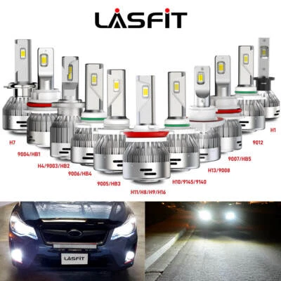 LASFIT 60W LED Headlight Bulbs High/Low Beam/Fog Light H11 9005 9006 9012 H7 H4 - Image 1 of 4