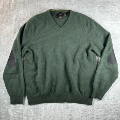 Suéter Negro Marrón 1826 Para Hombres XL Cachemira Parche en el Codo Jersey Sudadera Preppy Foto 1 de 4